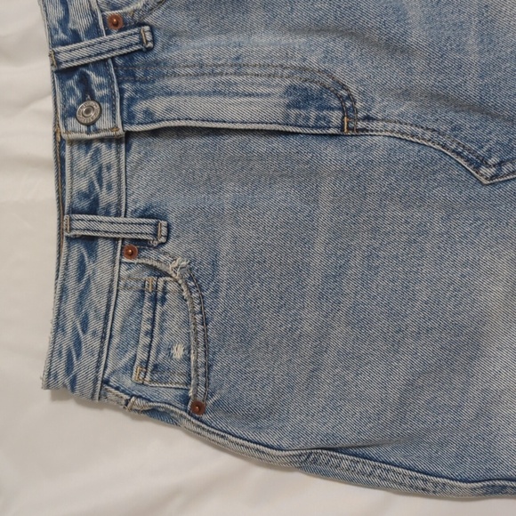 Abercrombie & Fitch Denim Midi Length Skirt, Color Light Wash Size 24 - Picture 4 of 15